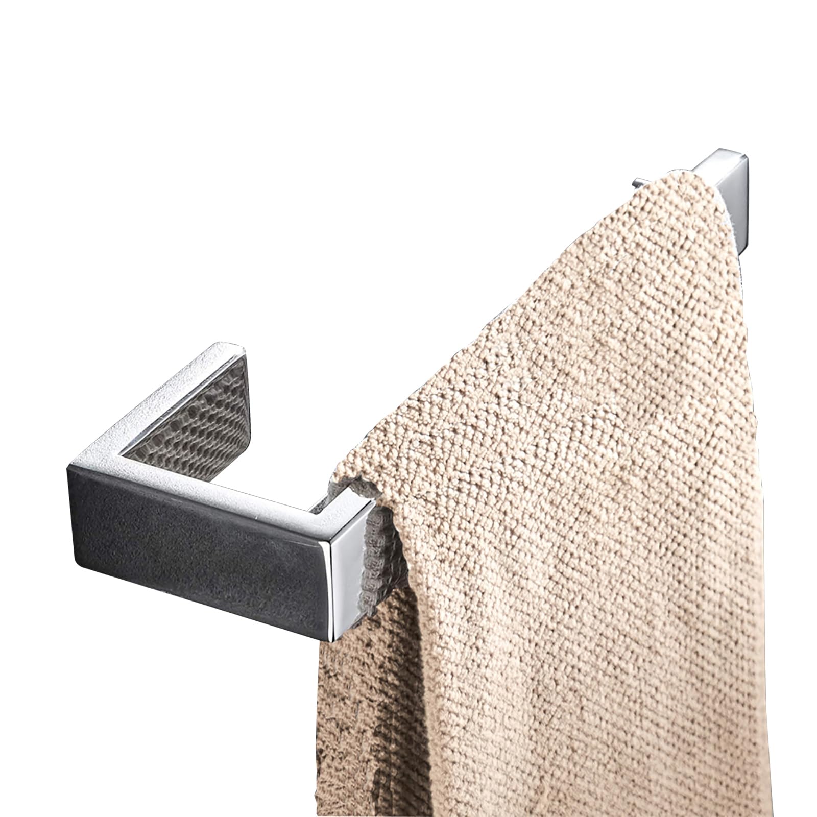 Stainless Steel Chrome Towel Ring Holder - Modern Square Bathroom Towel Bar, Wall Mounted Polished Chrome for Hand & Kitchen Towels | Durable SUS 304 for Bathroom, Kitchen & Laundry Room Organization
