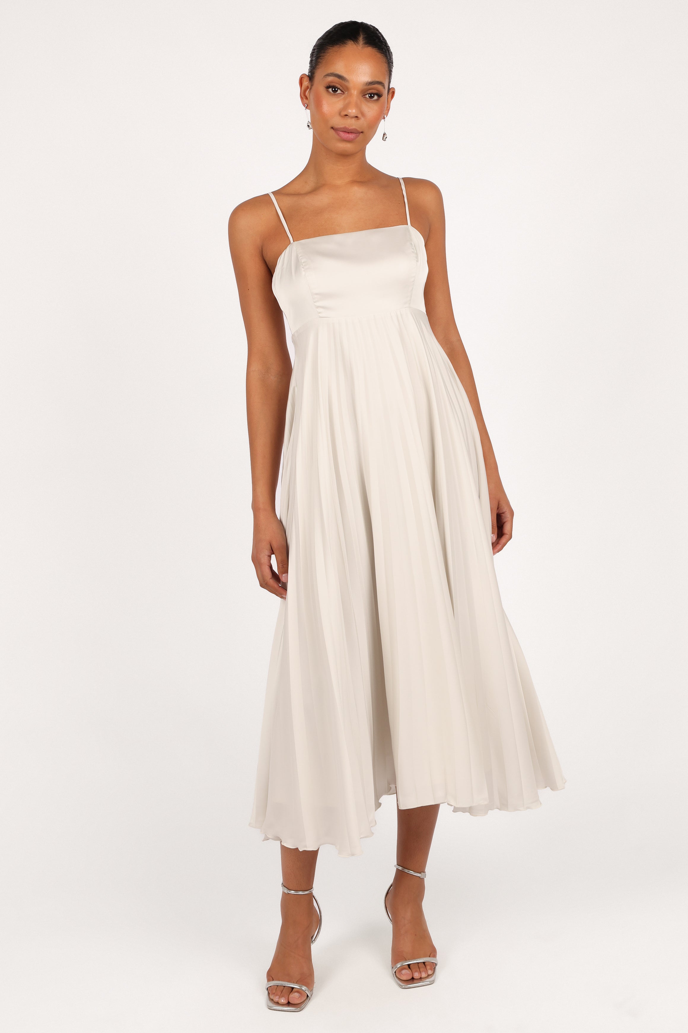 Keegan Maxi Dress - Elegant White Long Flowy Dress for Women | Perfect for Summer, Beach, Weddings & Casual Outings