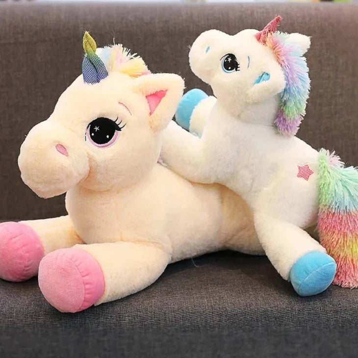 **40/60/80cm Kawaii Cartoon Rainbow Unicorn Stuffed Animal Plush Toy - Soft Baby Doll Gift for Kids, Birthday Present, Nursery Decor & Cuddly Companion**    *(Use Cases: Perfect for birthdays, nursery decor, toddler cuddling, imaginative play, and cozy bedtime snuggles!)*