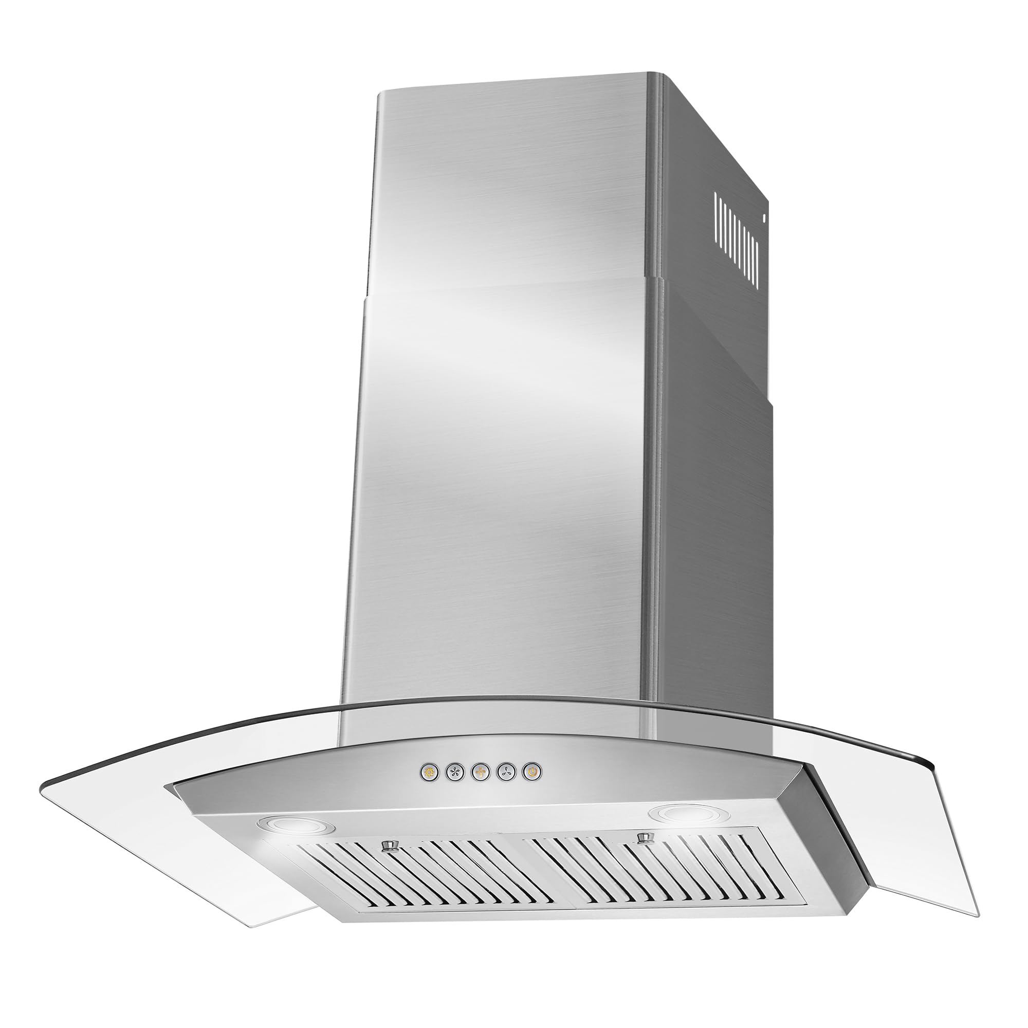 COSMO COS-668A750 30-inch Stainless Steel Wall Mount Range Hood - 380 CFM Ducted Ventilation with LED Lights & Button Controls | Perfect for Kitchen Remodeling & Cooking Ventilation