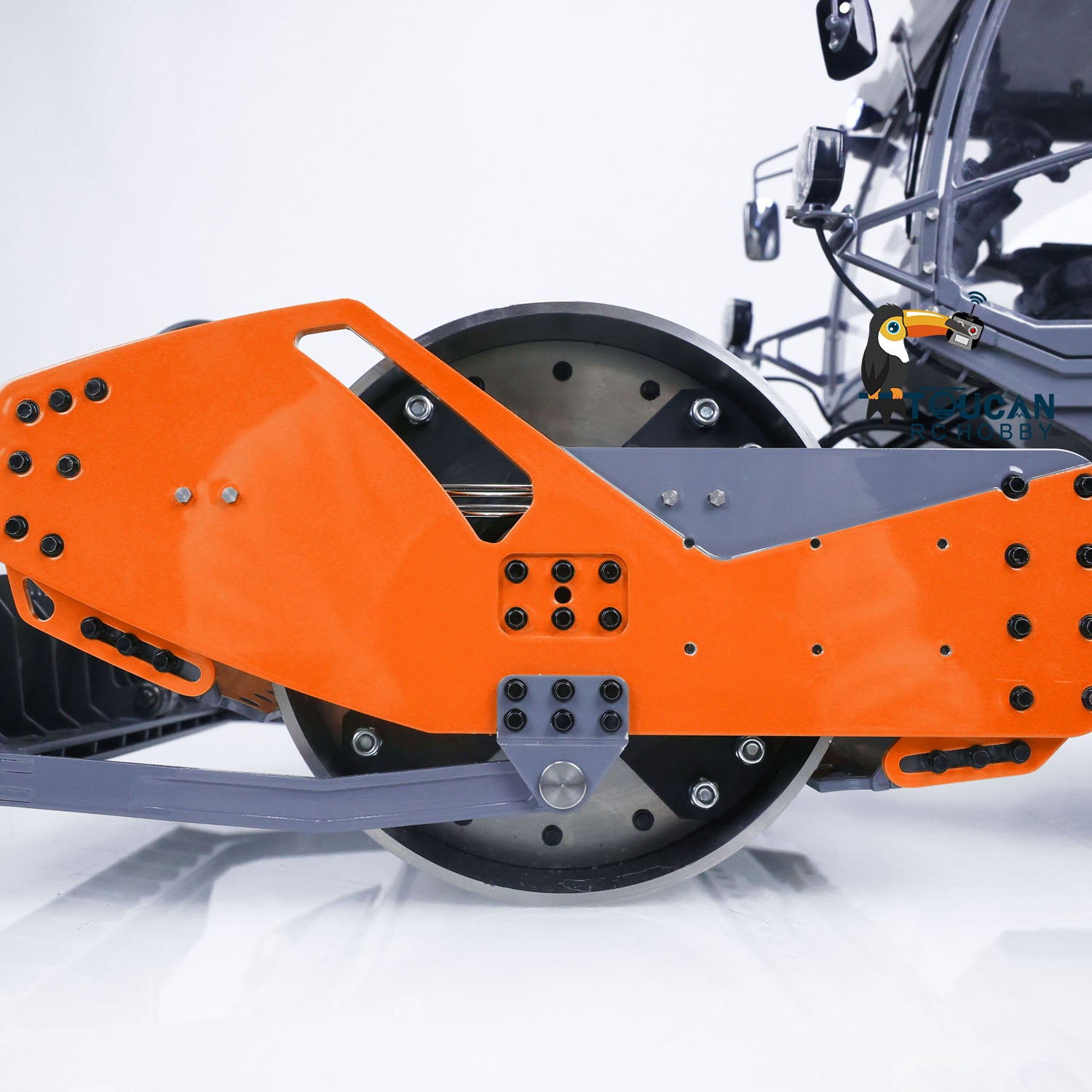 1/14 Scale LESU Aoue H13i RC Hydraulic Road Roller - Orange Electric Construction Vehicle with Metal Body, Sound & Light System (PL18EVLite) - Perfect for Construction Site Play, RC Hobbyists & Model Collectors