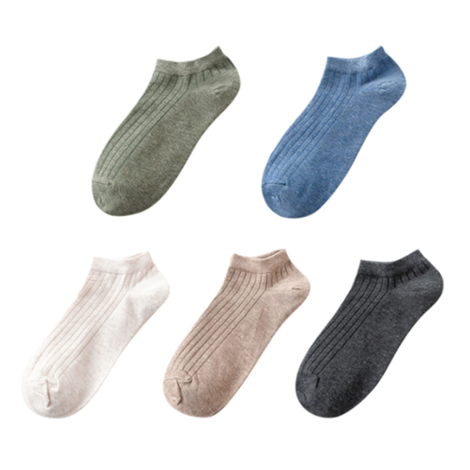 Women's Ankle Socks 5-Pack - Breathable Athletic Socks for Summer & Casual Wear