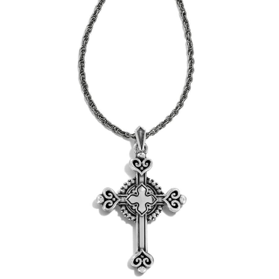 Alcazar Heart Small Cross Necklace for Women - Dainty Gold Religious Pendant Jewelry Gift for Her - Perfect for Church, Weddings & Everyday Wear