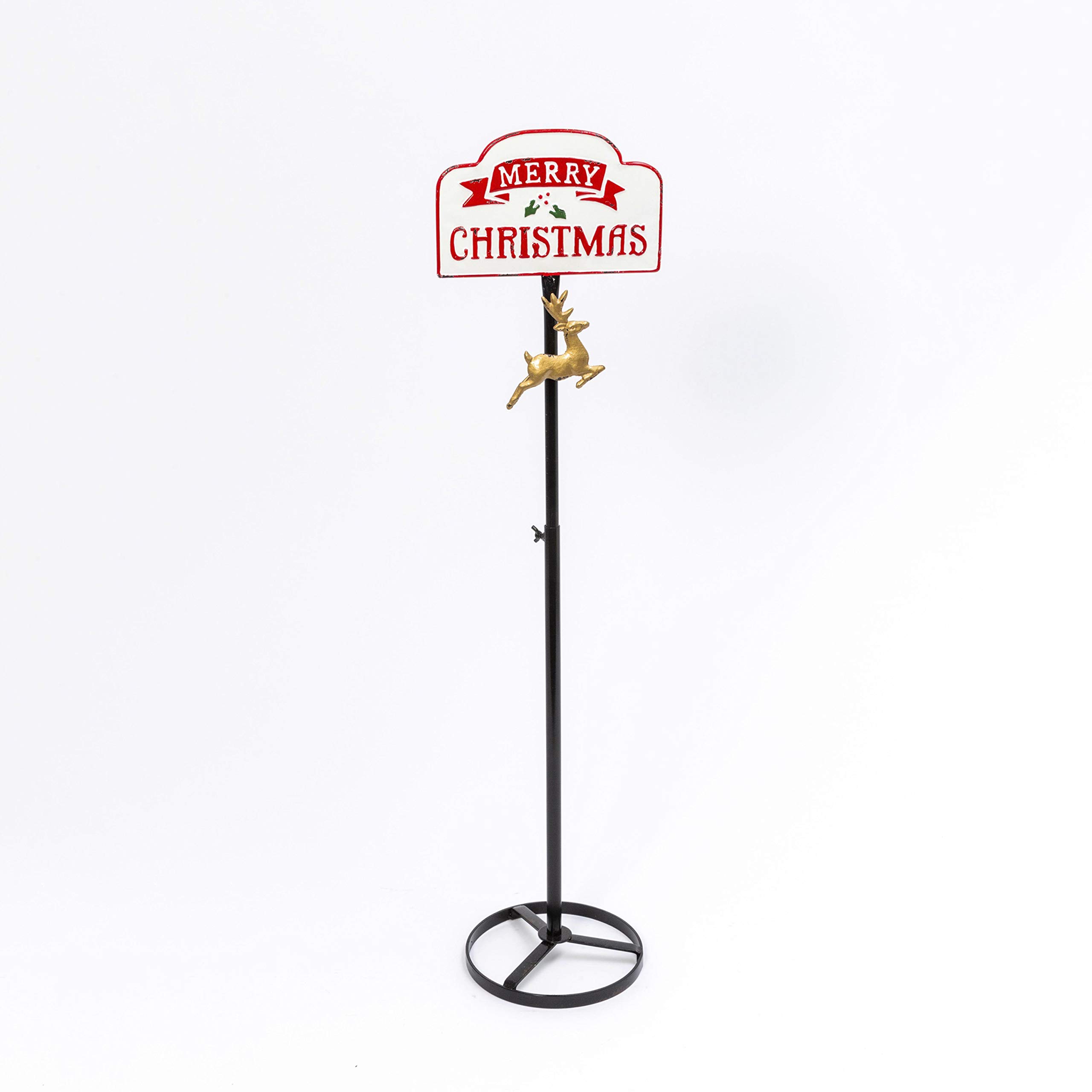 43.5 Inch Metal Wreath Stand - Durable Christmas Decor with Sturdy Base for Holiday Wreaths, Perfect for Indoor/Outdoor Door Decorations, Fireplace Mantels and Seasonal Home Decor