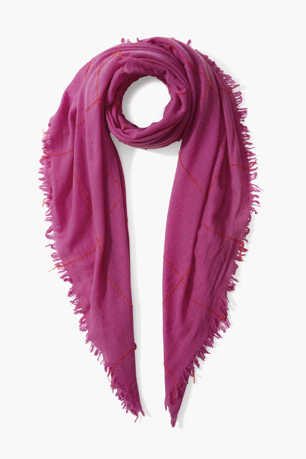 100% Pure Cashmere Scarf - Soft Winter Wrap for Women & Men - Hyacinth Windowpane Check Pattern - Perfect for Cold Weather, Travel & Gift Giving