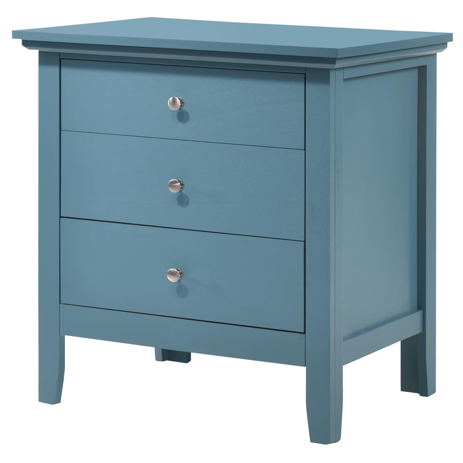 Hammond 3-Drawer Teal Nightstand with Storage - Modern Bedside Table for Bedroom, Living Room & Office - PF-G5480-N
