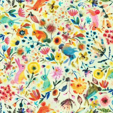 Bright Bunny Print Floral Dress - RK2200932 by Flora & Fun | Perfect for Spring Outfits, Easter Celebrations & Casual Wear