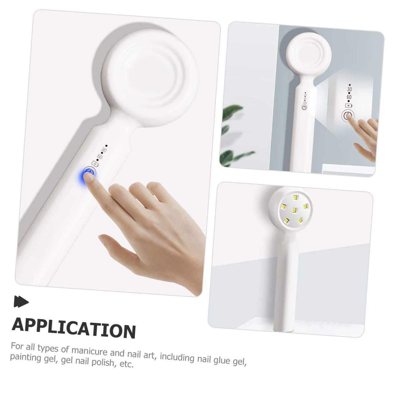 WOONEKY Portable UV LED Nail Lamp - Handheld Nail Curing Light for Gel Polish Drying | Compact Manicure Tool with ABS Casing | Perfect for Home Nail Salons, Travel & Professional Use