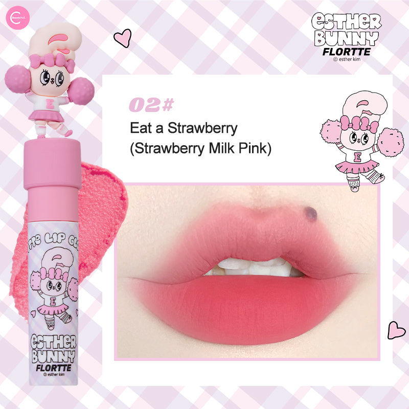 FLORTTE x BUNNY Milky Lip Cream - Hydrating Tinted Lip Balm with Shea Butter & Vitamin E | Moisturizing & Nourishing for Soft Lips | Perfect for Daily Wear, Makeup Looks & Gift Giving