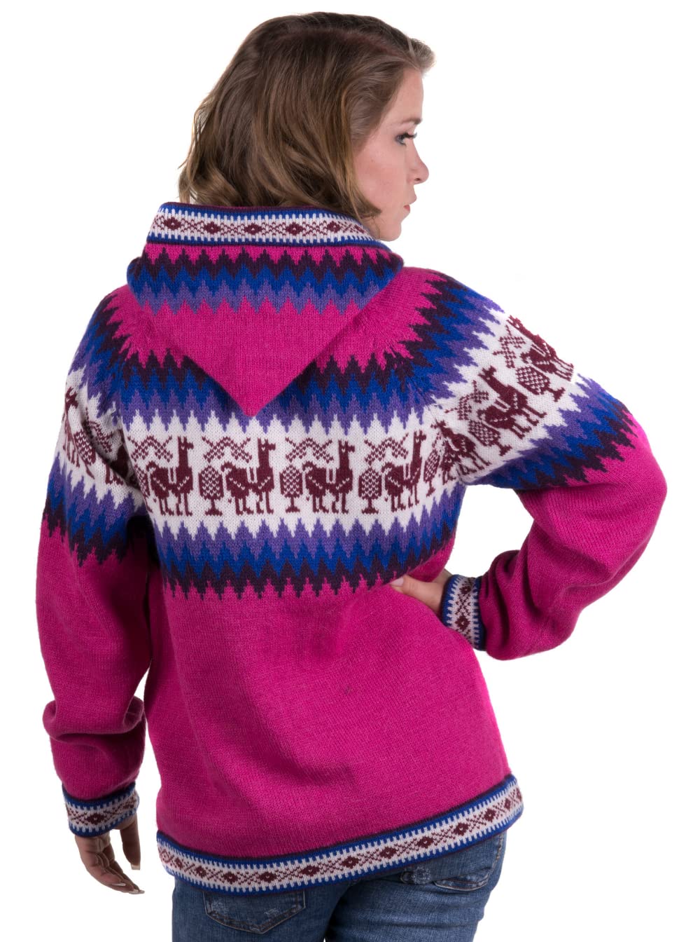Premium Alpaca Wool Cardigan for Women - Soft & Warm Gamboa Sweater - Cozy Winter Pullover for Casual Outfits & Office Wear