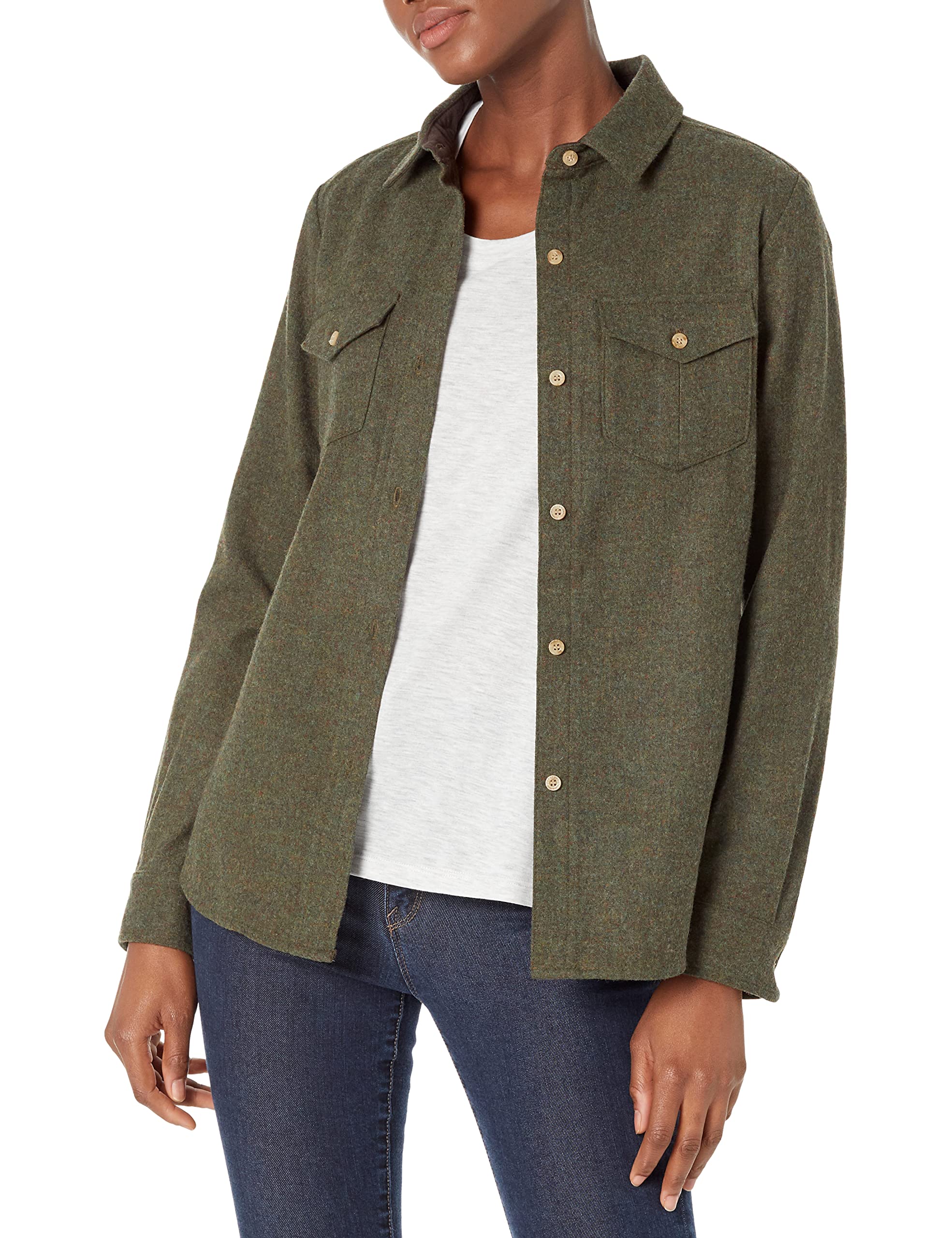 Pendleton Women's Laurel Wool Shirt - Soft Flannel Plaid Long Sleeve Button Up for Outdoor Adventures & Casual Wear