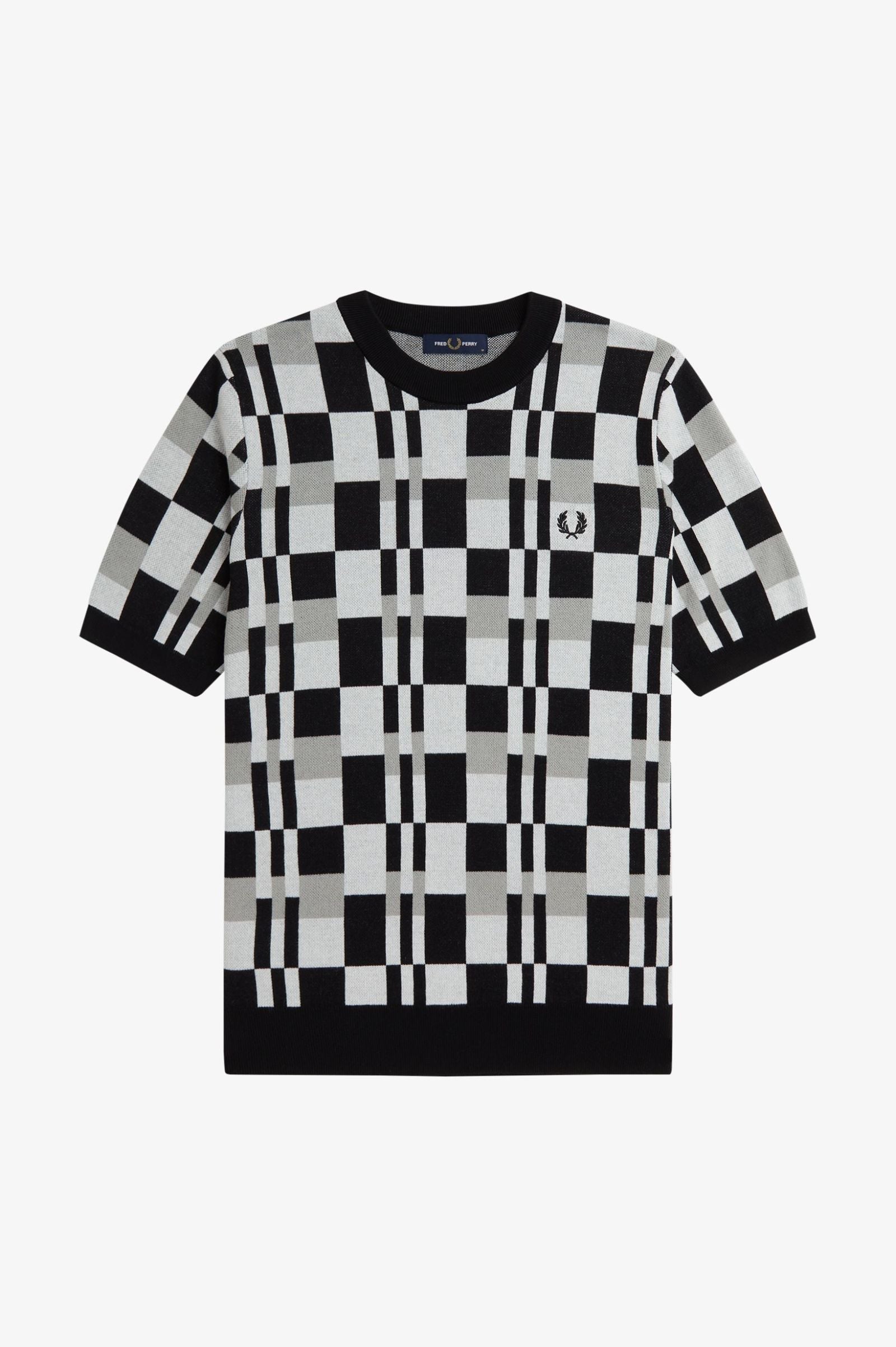 Fred Perry Knitted Cotton T-Shirt for Men | Classic Casual Short Sleeve Tee | Perfect for Everyday Wear, Street Style & Layering