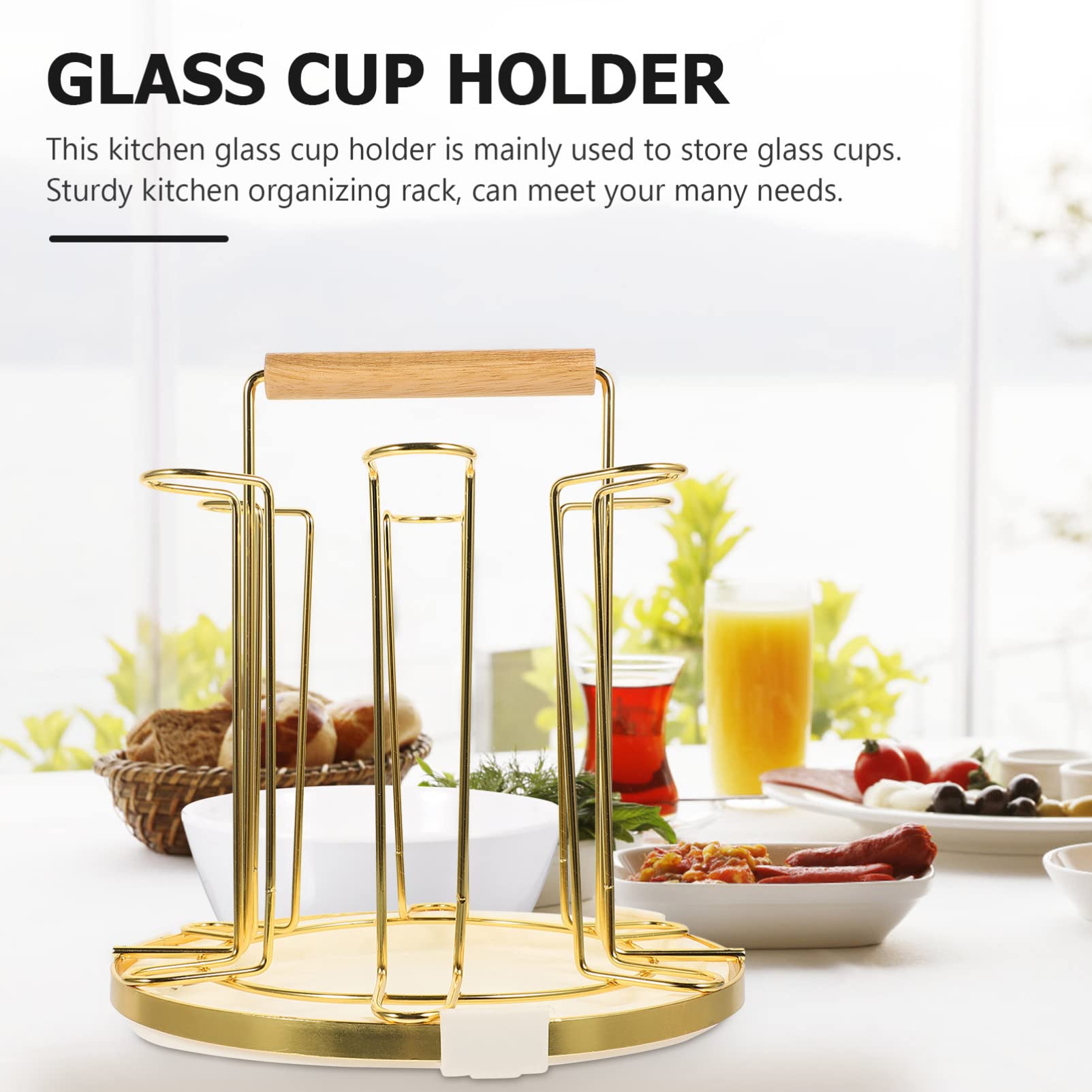 FOMIYES Iron Cup Holder & Drying Rack - Non-Slip Bottle Organizer Tree for Kitchen, Bathroom, Office | Space-Saving Cup Draining Stand for Mugs, Glasses & Water Bottles | Perfect for Dish Drying, Storage & Organization