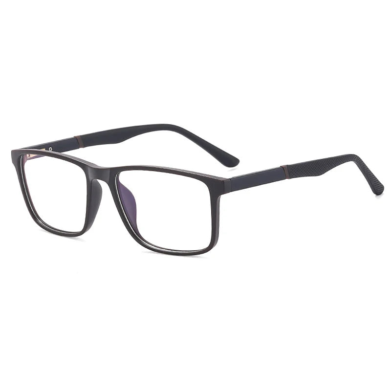 CCspace Unisex Full Rim Square TR90 Titanium Eyeglasses Frame 57307 - Lightweight & Durable Glasses for Work, Reading & Everyday Wear