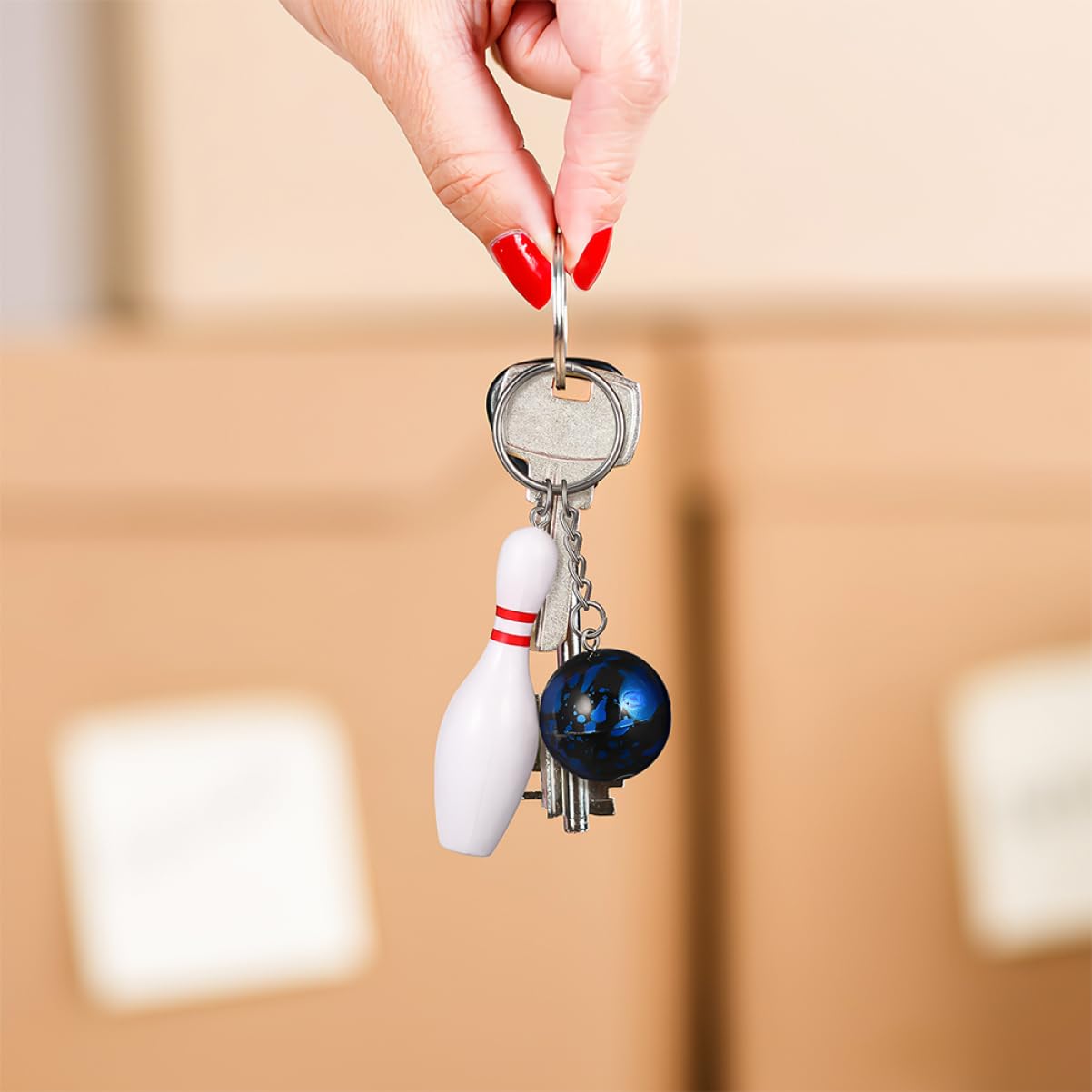 Yardwe 60 Pcs Bowling Keychain Set - Mini Bowling Keychains for Party Decorations, Key Rings & Keepsakes - Perfect for Bowling Themed Parties, Gifts & Decorative Accessories