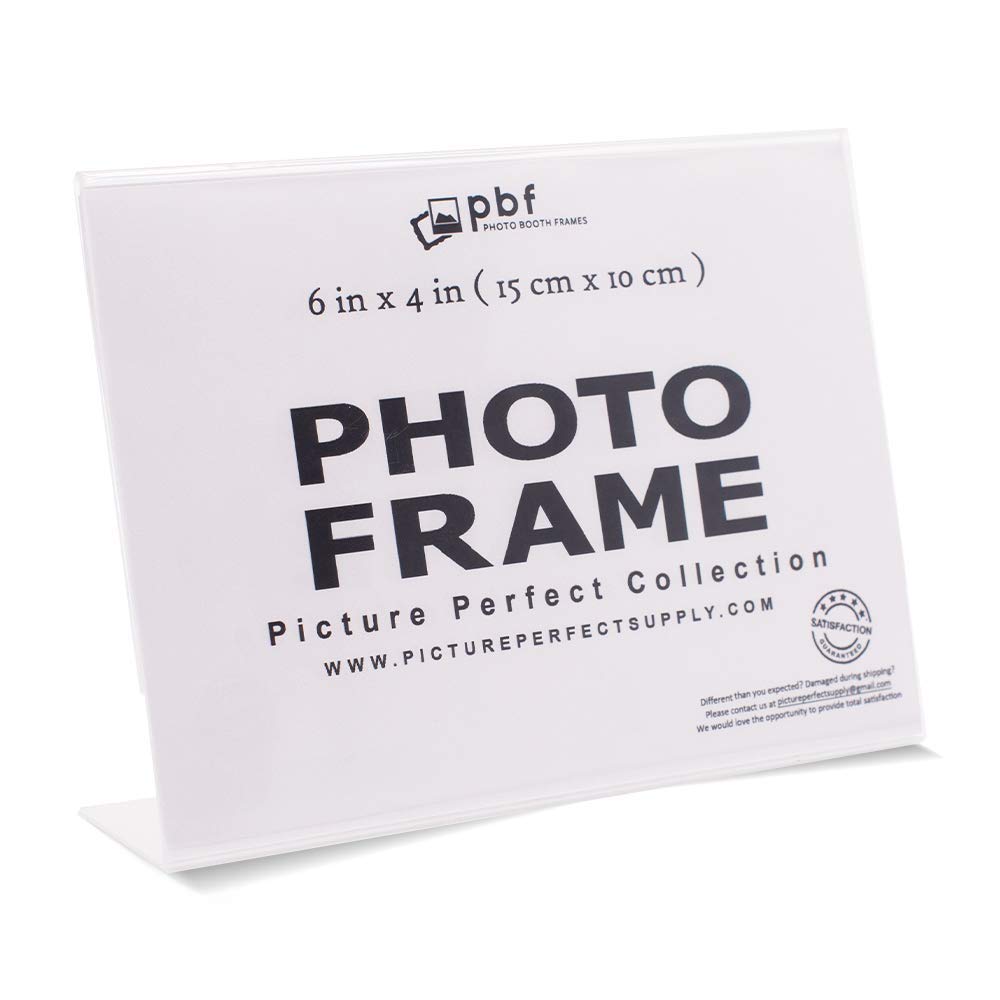 4x6 & 6x4 Inch Clear Acrylic Photo Booth Frames - 12 Pack Vertical & 12 Pack Horizontal Picture Frames for Wedding, Party, Events and Home Decor