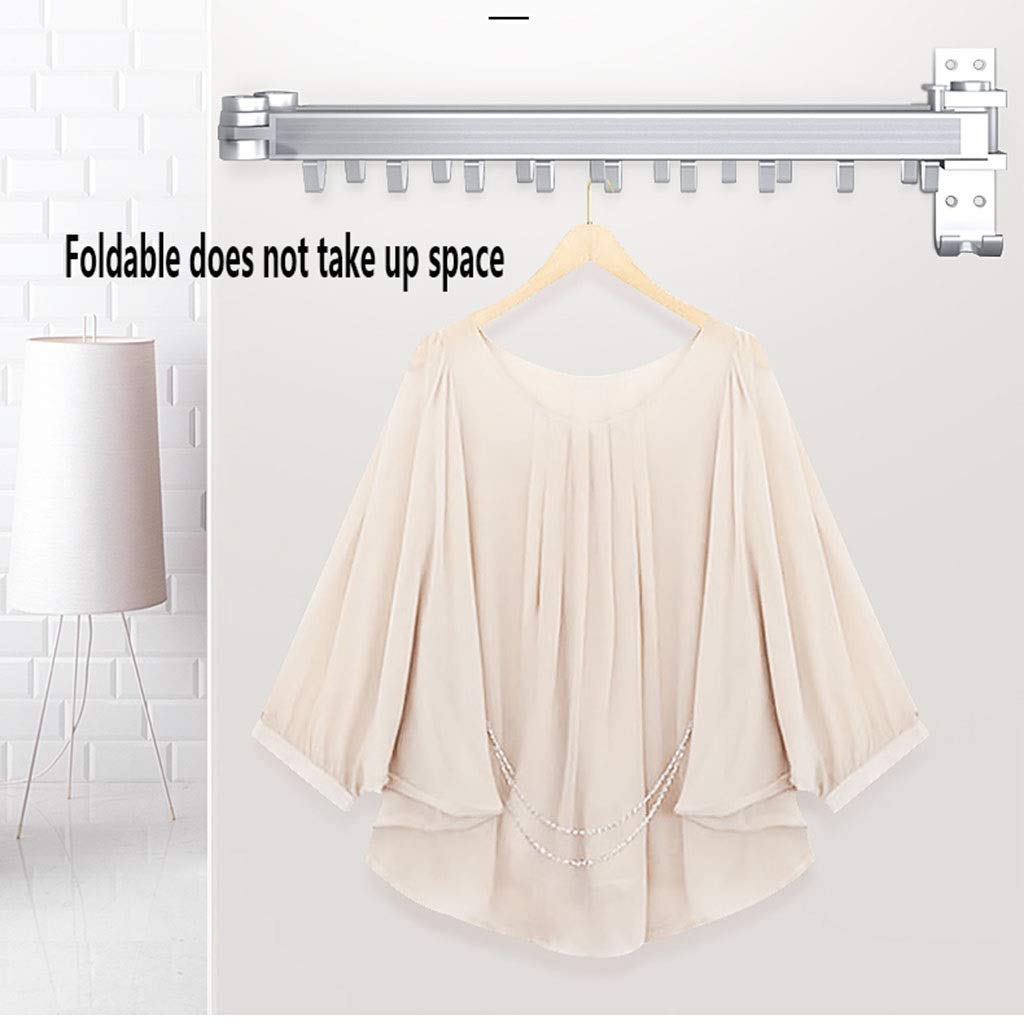 Wall Mounted Space Saving Clothes Drying Rack - Retractable Foldable Laundry Rack for Small Spaces - Easy to Install in Bedroom, Bathroom, Balcony - Perfect for Apartments, Dorms & RVs