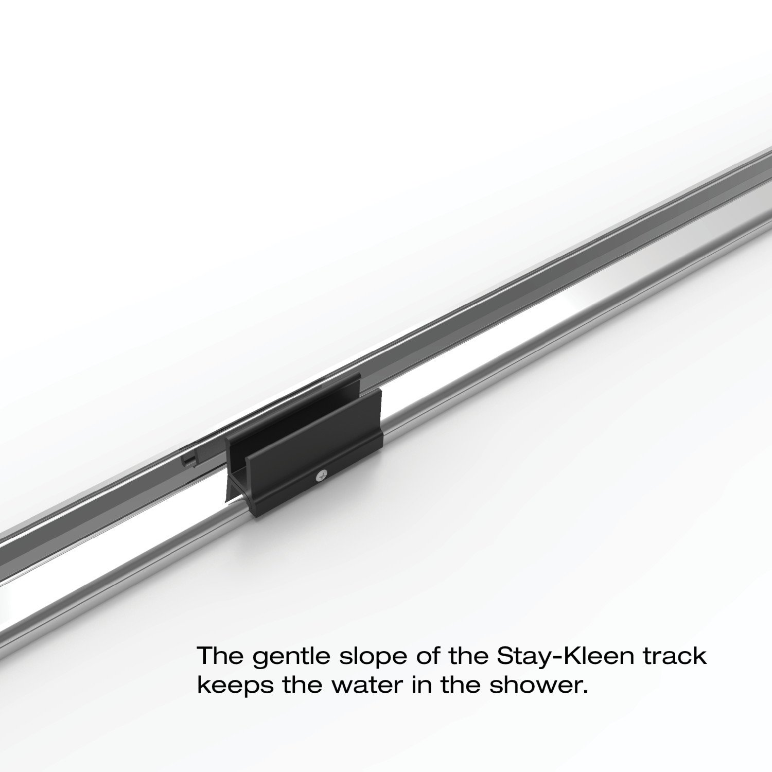 Basco Deluxe 57-59 Inch Sliding Shower Door - Clear Glass with Chrome Finish, 71.5