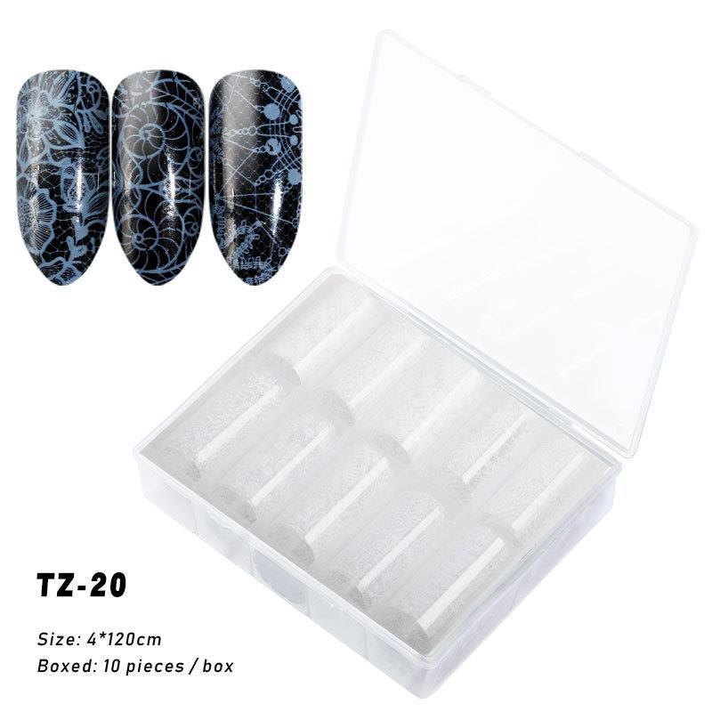 Premium BOX Transfer Foils TZ - 10 Rolls for Heat Press, DIY Crafts & Custom Apparel - Perfect for T-Shirts, Totes & Home Decor Projects