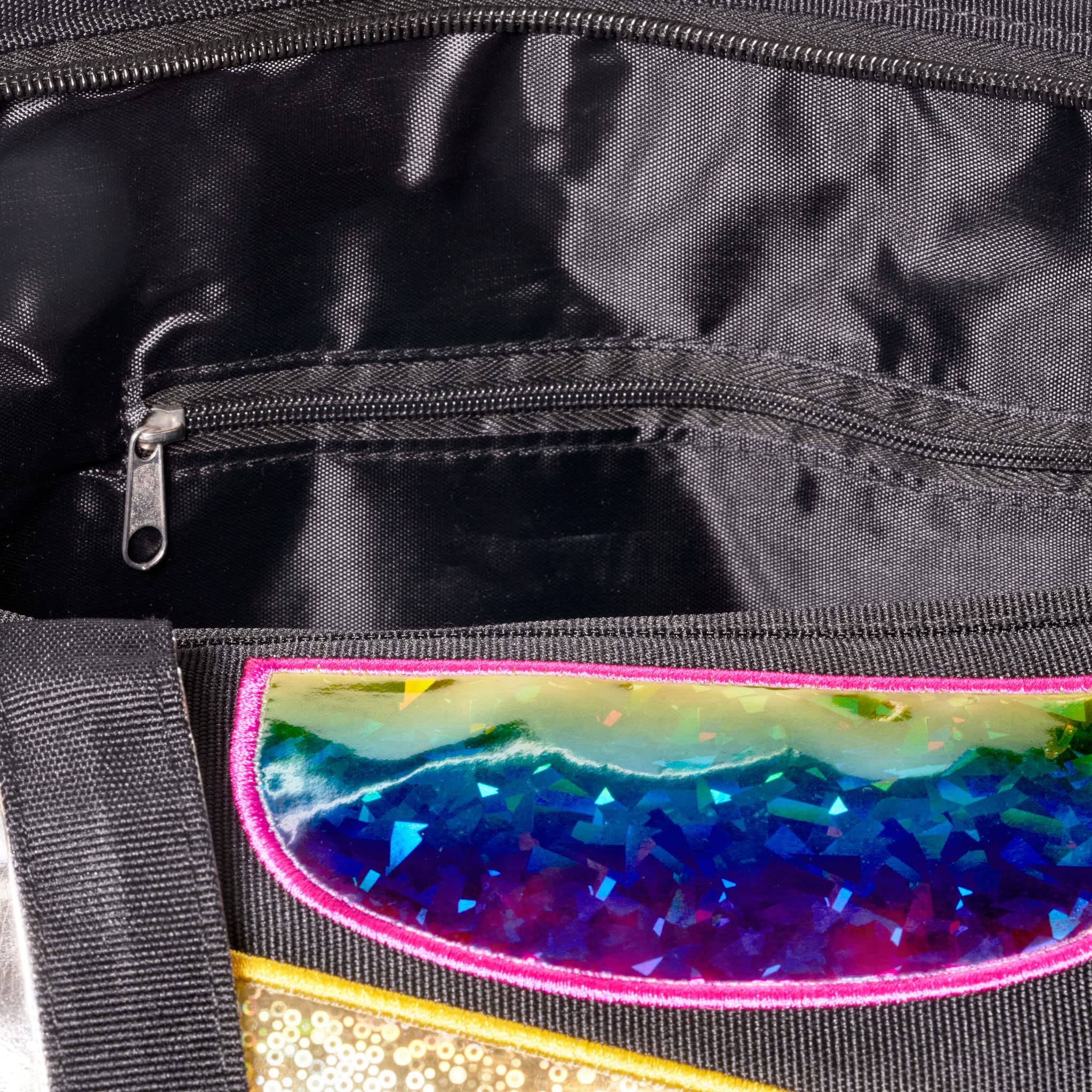 Rainbow Shimmer Tote Bag for Dance - Waterproof & Lightweight Carryall with Adjustable Strap - Perfect for Dance Classes, Gym, Beach & Everyday Use