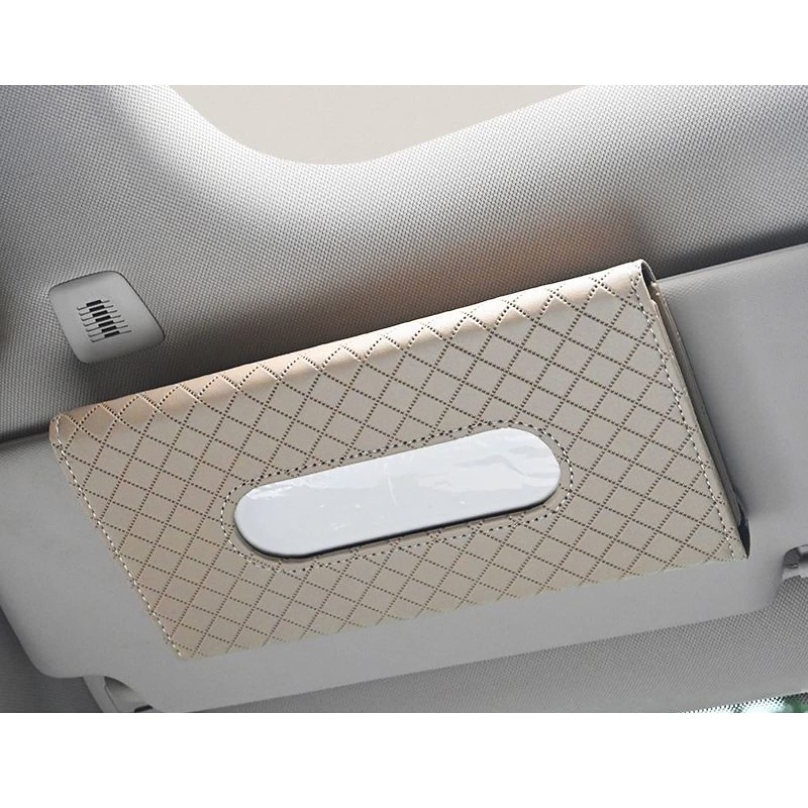 AOBRICON Car Tissue Box Holder & Sun Visor Towel Set - Auto Interior Storage Organizer & Decorative Accessories for Cars, SUVs, Trucks - Perfect for Road Trips, Daily Commute & Travel Essentials