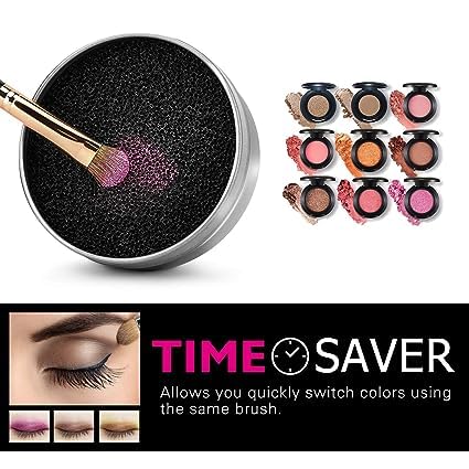BANIRA Makeup Brush Cleaner Sponge - Quick & Easy Brush Cleaning for Eyeshadow & Foundation - Black | Perfect for Makeup Artists & Beauty Enthusiasts at Home or Salon