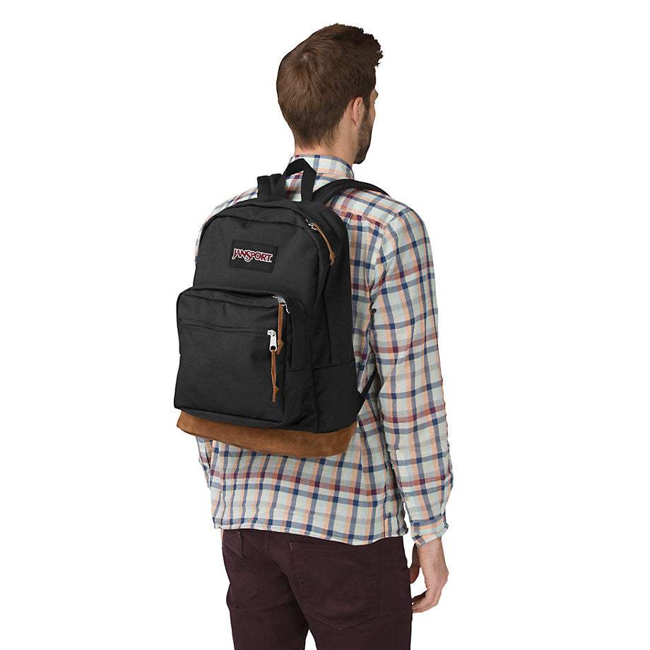 JanSport Right Pack Backpack - Lightweight Laptop Backpack for School & Travel, Durable Black Daypack with 15