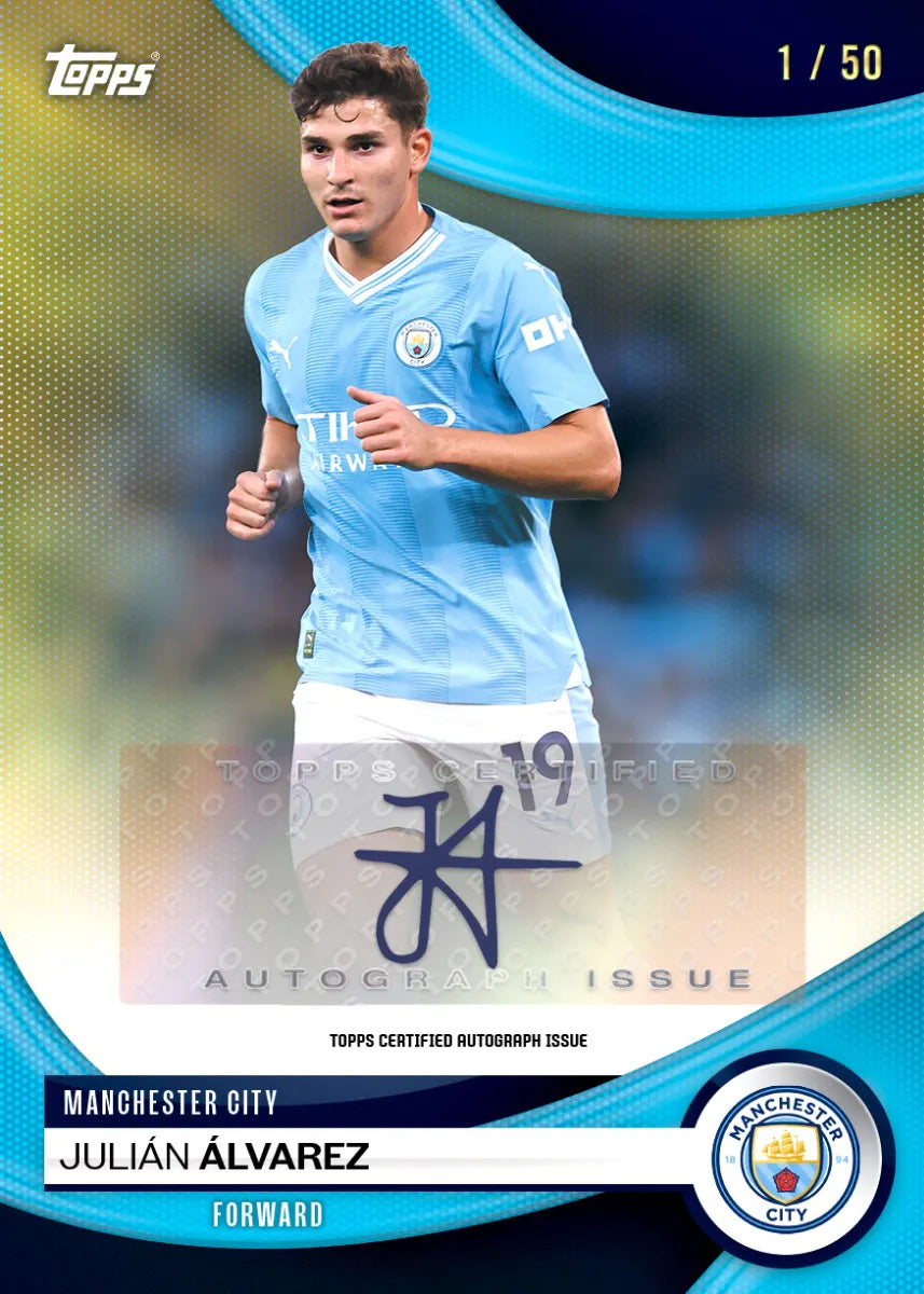 Official Topps Manchester City FC 2023/2024 Team Set - Collectible Soccer Trading Cards for Fans and Gift Ideas