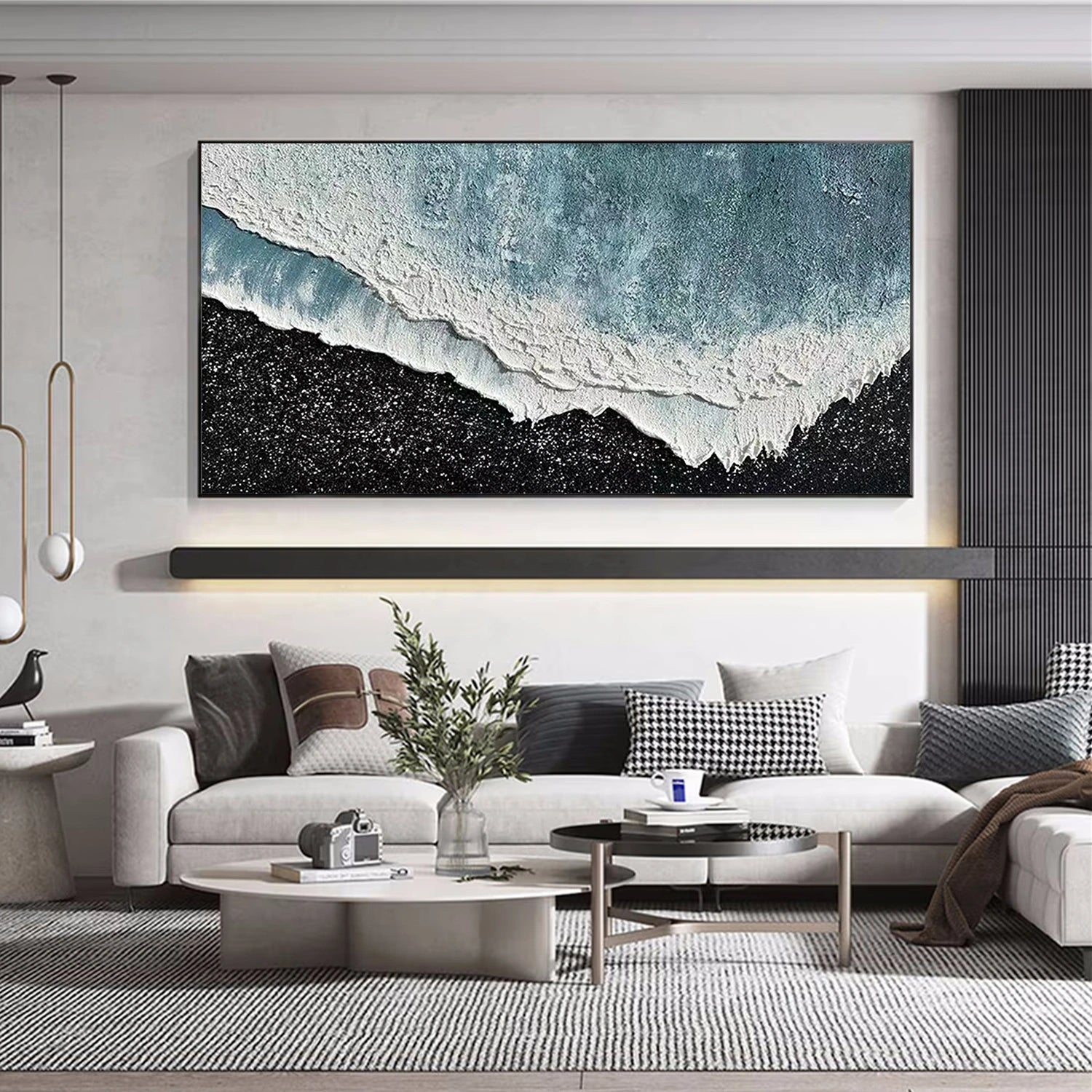 Ocean and Sky Painting #OS 046 - Stunning Seascape Wall Art for Home & Office Decor - Perfect for Living Room, Bedroom, or Beach House