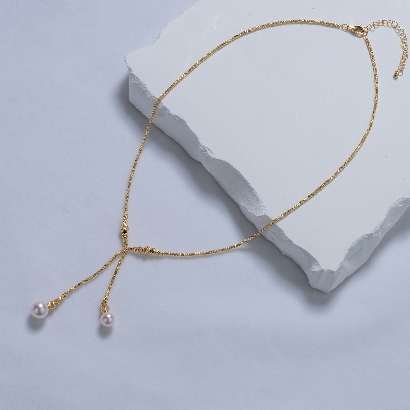 18k Solid Gold Akoya Hanadama Pearl Necklace KN00144 - Luxury Japanese Pearl Jewelry for Women, Elegant Bridal Gift & Anniversary Present