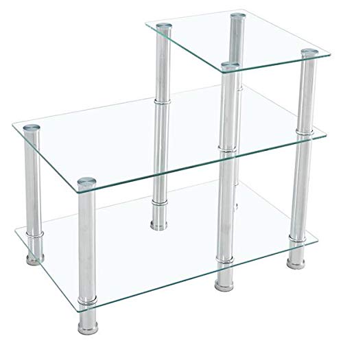 66x40x61cm Modern Entryway Table with Glass Shelf - Elegant Console Table for Hallway, Living Room & Sofa - Perfect for Small Spaces, Home Decor & Entry Organization