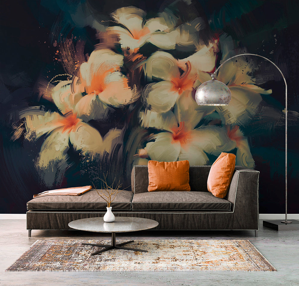 Designwalls 2 Painted Bouquet Wall Art - Floral Canvas Painting for Home Decor - Perfect for Living Room, Bedroom & Office Wall Decoration