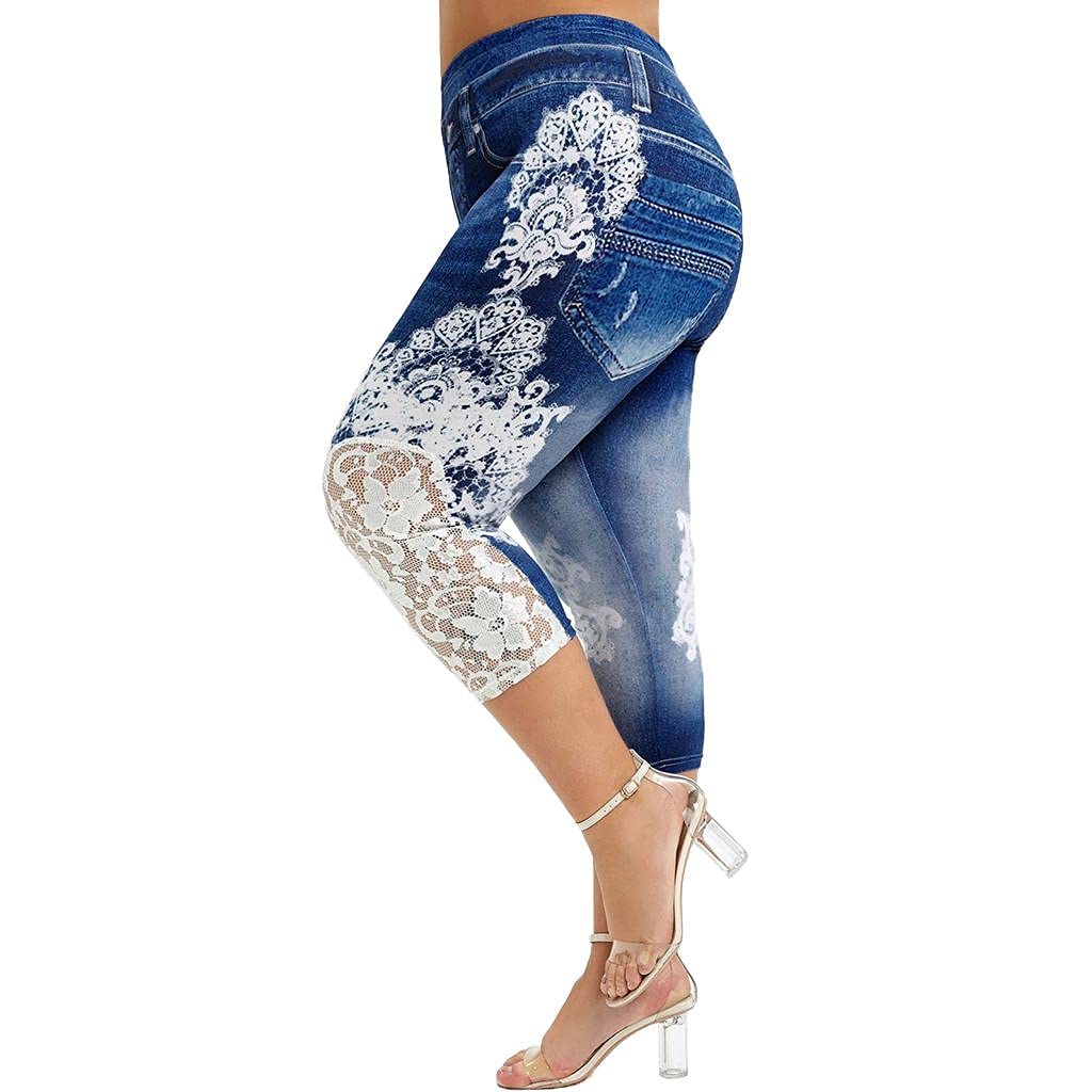 **Handyulong Women's Plus Size Stretch Skinny Ripped Jeans - High Waist Destroyed Denim Pants for Casual & Streetwear Outfits**