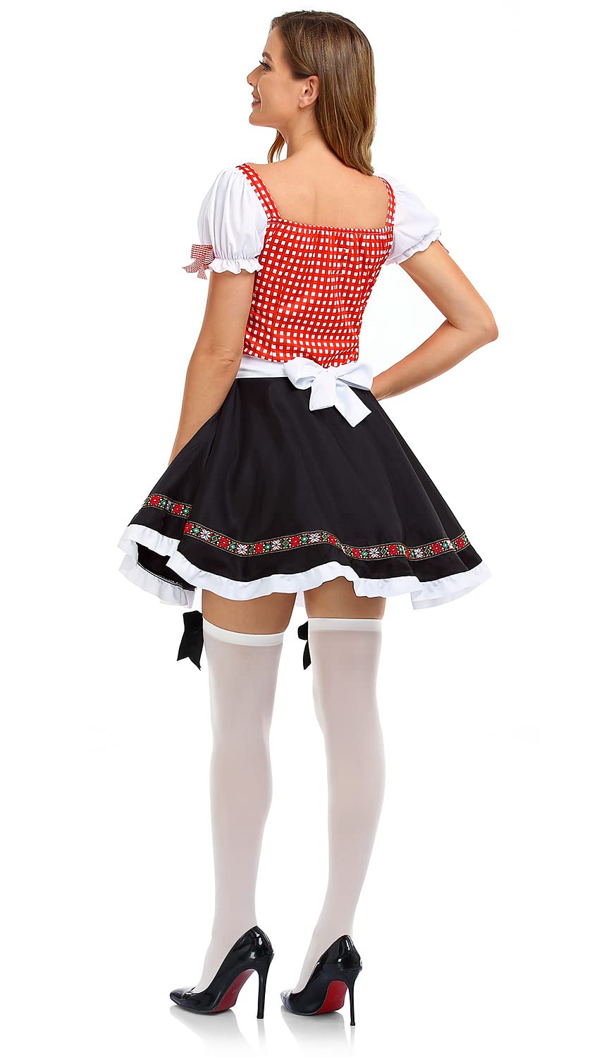 Authentic Bavarian Oktoberfest Dirndl Dress for Women - 2-Piece German Traditional Costume for Beer Festival & Carnival | Perfect for Oktoberfest Parties, Halloween, and Themed Events