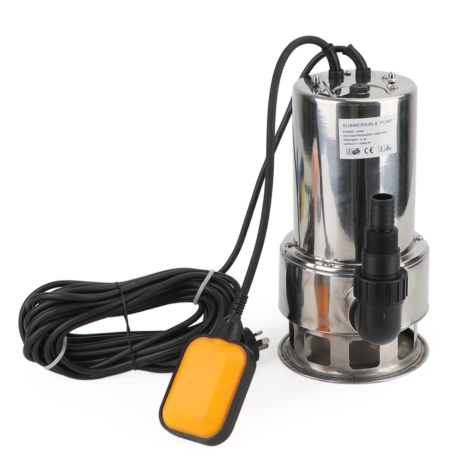 1100W Submersible Dirty Water Pump for Bore Tank Well - Automatic Steel Construction - Ideal for Flood Control, Drainage, and Irrigation