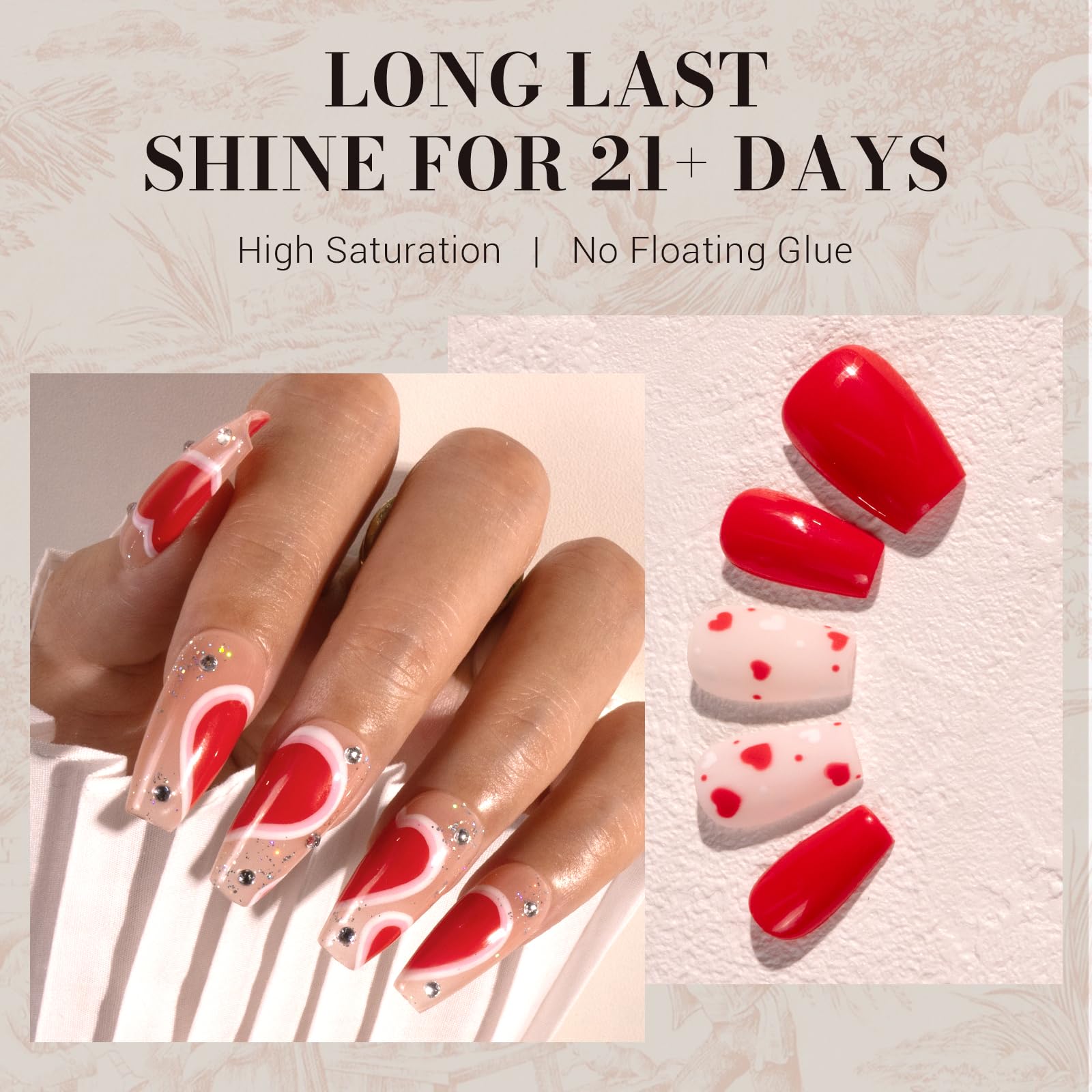 MelodySusie Red Gel Nail Polish - UV LED Soak Off for Salon & Home DIY