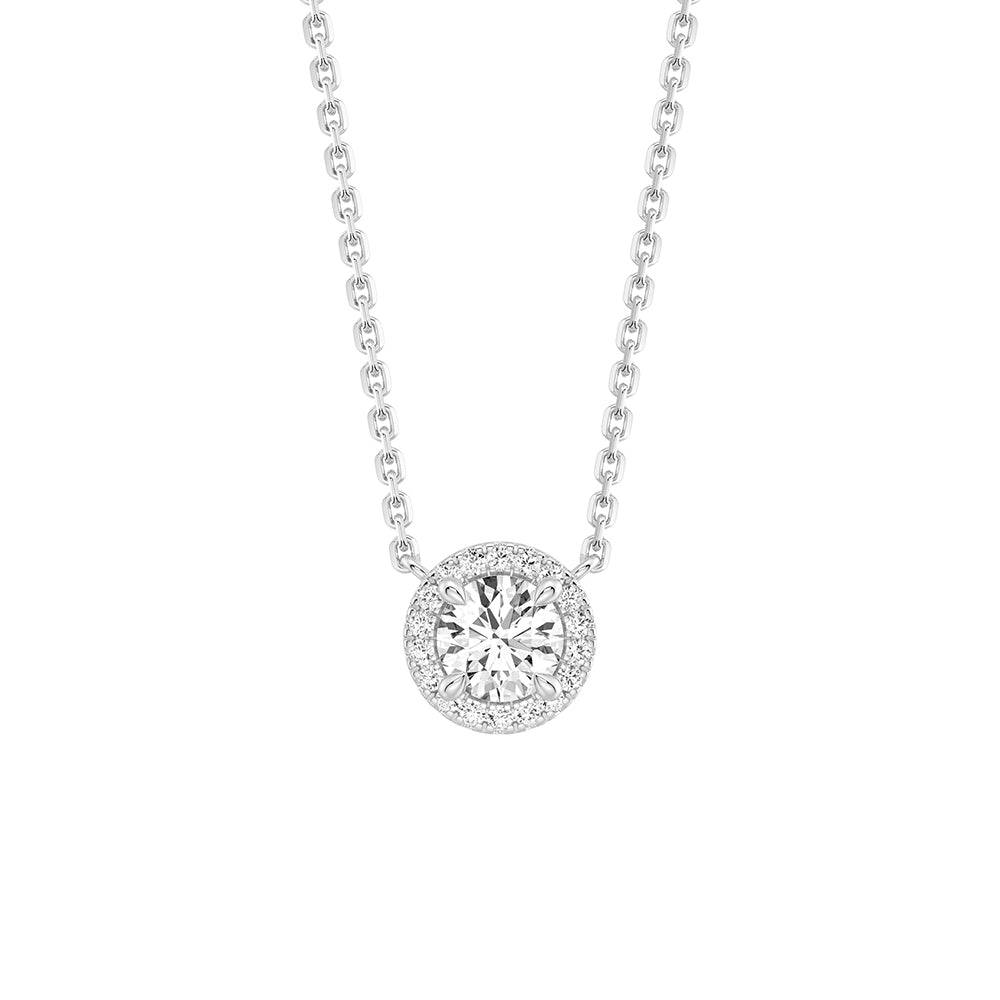 Eternal Halo Personalized Birthstone Necklace - Custom Name & Birth Month Jewelry Gift for Women, Mom, Wife | Perfect for Birthday, Anniversary, Mother's Day & Valentine's Day