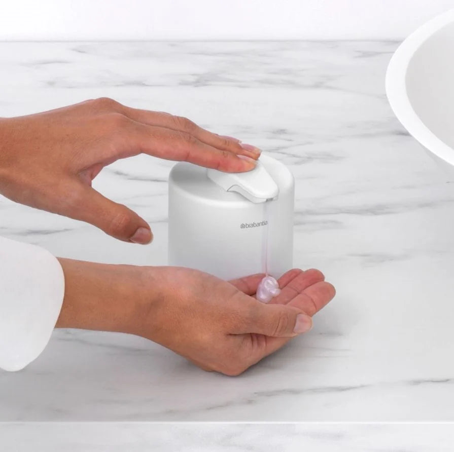 MindSet Automatic Soap Dispenser - Touchless Hand Soap Dispenser for Bathroom & Kitchen, White - Perfect for Home, Office, and Public Restrooms