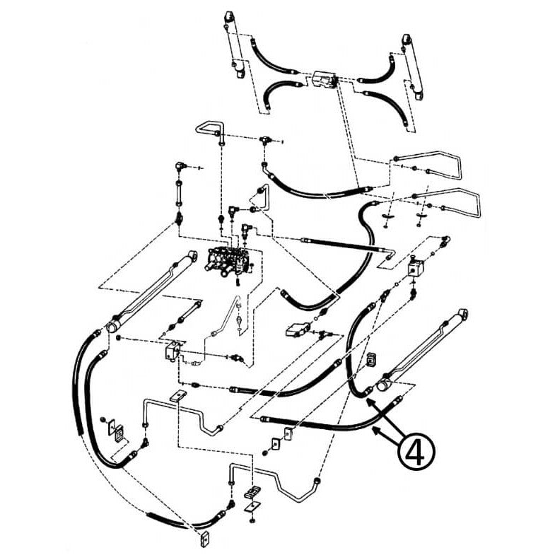 Bobcat 953 Hydraulic Hose Replacement for Right/Left Loader Lift Cylinder #4 - Heavy-Duty Construction Equipment Parts for Skid Steer Loaders & Excavators