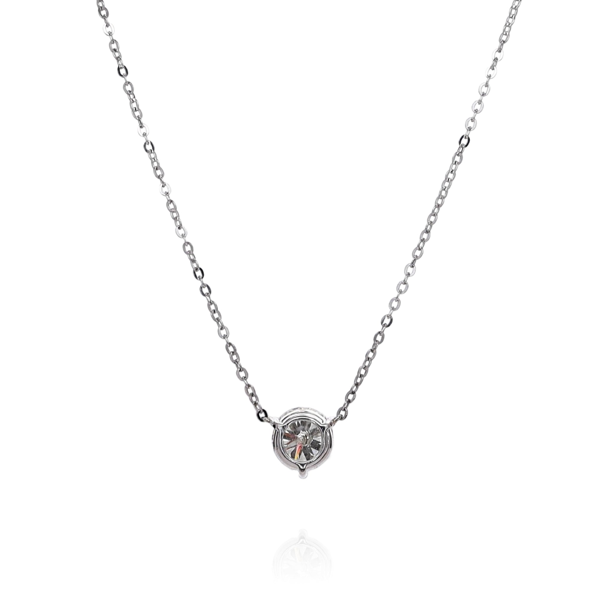 14K White Gold 2.20 Carat Diamond Solitaire Pendant Necklace for Women - Elegant Jewelry Gift for Anniversary, Birthday & Special Occasions