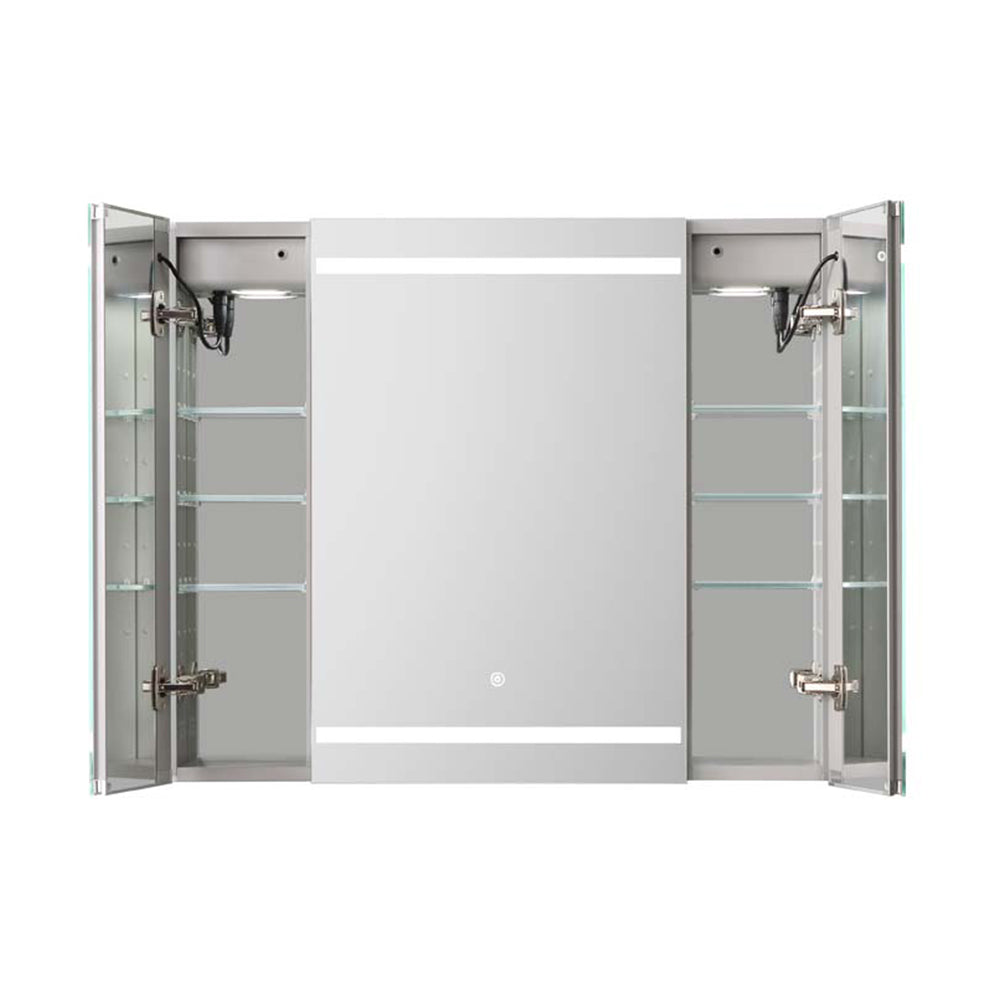 Aquadom Royale Plus 40x30 Inch LED Lighted Bathroom Medicine Cabinet - Modern Mirror Storage with Adjustable Shelves for Bathroom, Bedroom & Vanity Organization