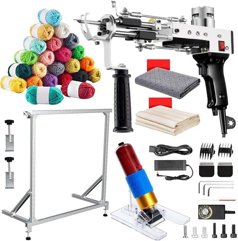 BESGEER Rug Tufting Gun Starter Kit - Professional Tufting Gun with Durable Metal Frame & Carpet Trimmer - DIY Carpet Making, Home Decor Crafting, Wall Hanging Art Projects