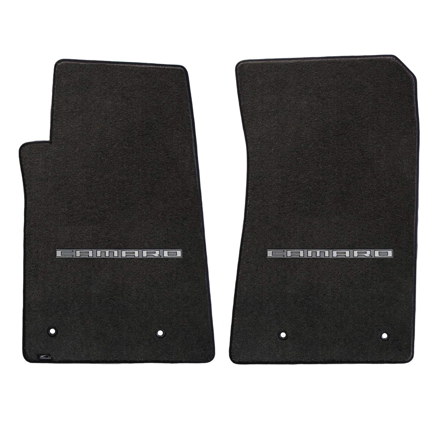 Premium Custom-Fit Carpeted Floor Mats for 2010-2015 Chevy Camaro - Luxury Car Floor Liners (Charcoal, Front Set) | All-Weather Protection & Enhanced Interior Style