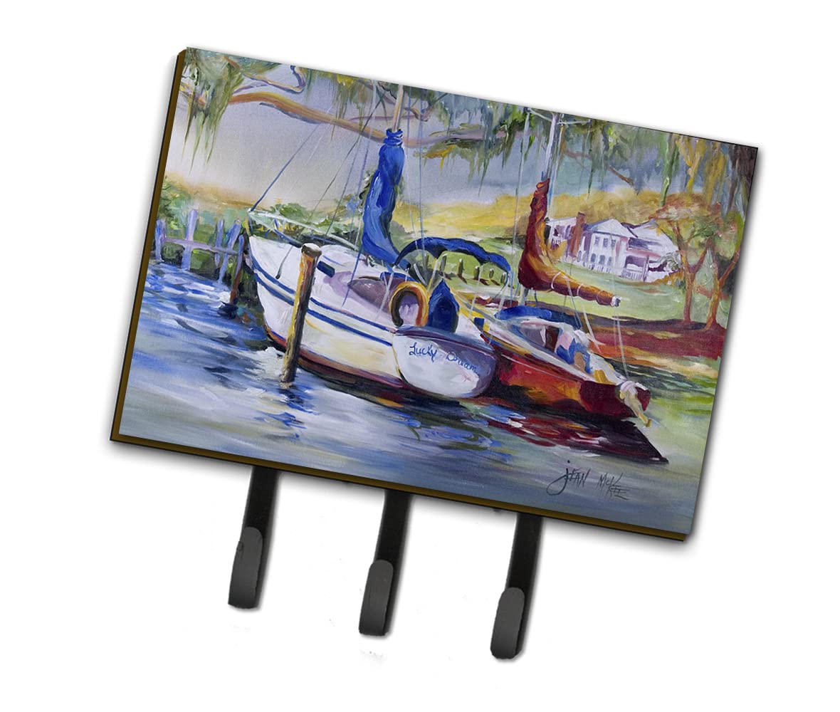 Lucky Dream Sailboat Wall Hook - Key Holder, Coat Rack & Organizer for Keys, Leashes, Towels & Aprons | Perfect for Entryway, Kitchen & Bathroom Organization
