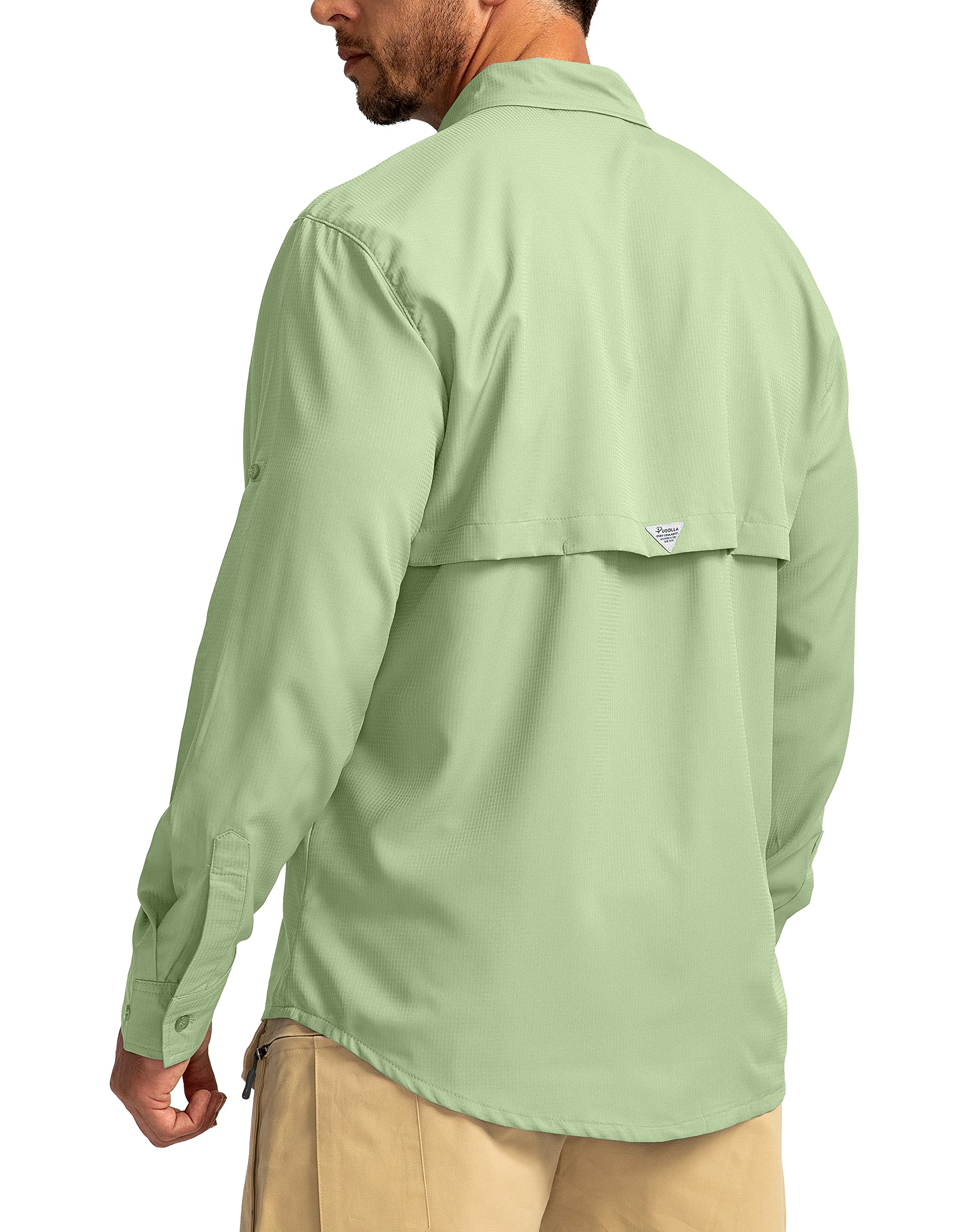 UPF50+ Men's Fishing Shirts Long Sleeve Sun Protection for Outdoor Work & Travel