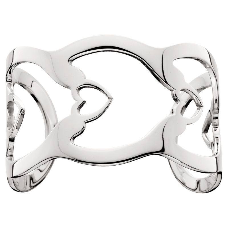Grainger McKoy Sterling Silver Wide Skimmer Cuff Bracelet for Women - Elegant Fashion Jewelry Gift for Parties, Weddings & Special Occasions