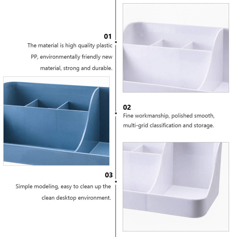 2-Pack Cosmetic Storage Boxes & Desktop Organizers - Multi-Compartment Makeup Organizer Baskets for Vanity, Bathroom & Home Organization - Perfect for Storing Cosmetics, Jewelry & Office Supplies