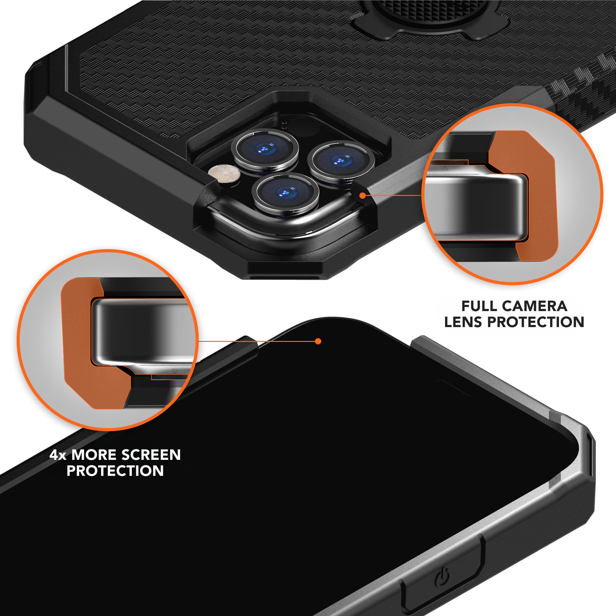 Rokform Rugged Case for iPhone 12 Pro Max with Pro Series Bike Mount - Shockproof Protective Cover & Secure Cycling Phone Holder for Outdoor Sports, Commuting & Adventure Activities