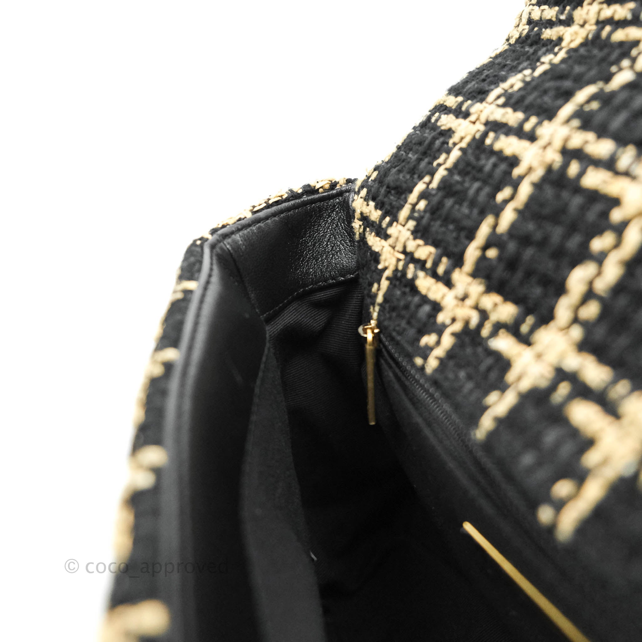 Chanel 19 Small Flap Bag - Black & Beige Tweed with Mixed Hardware | Luxury Designer Handbag for Women | Perfect for Work, Evening Events & Special Occasions