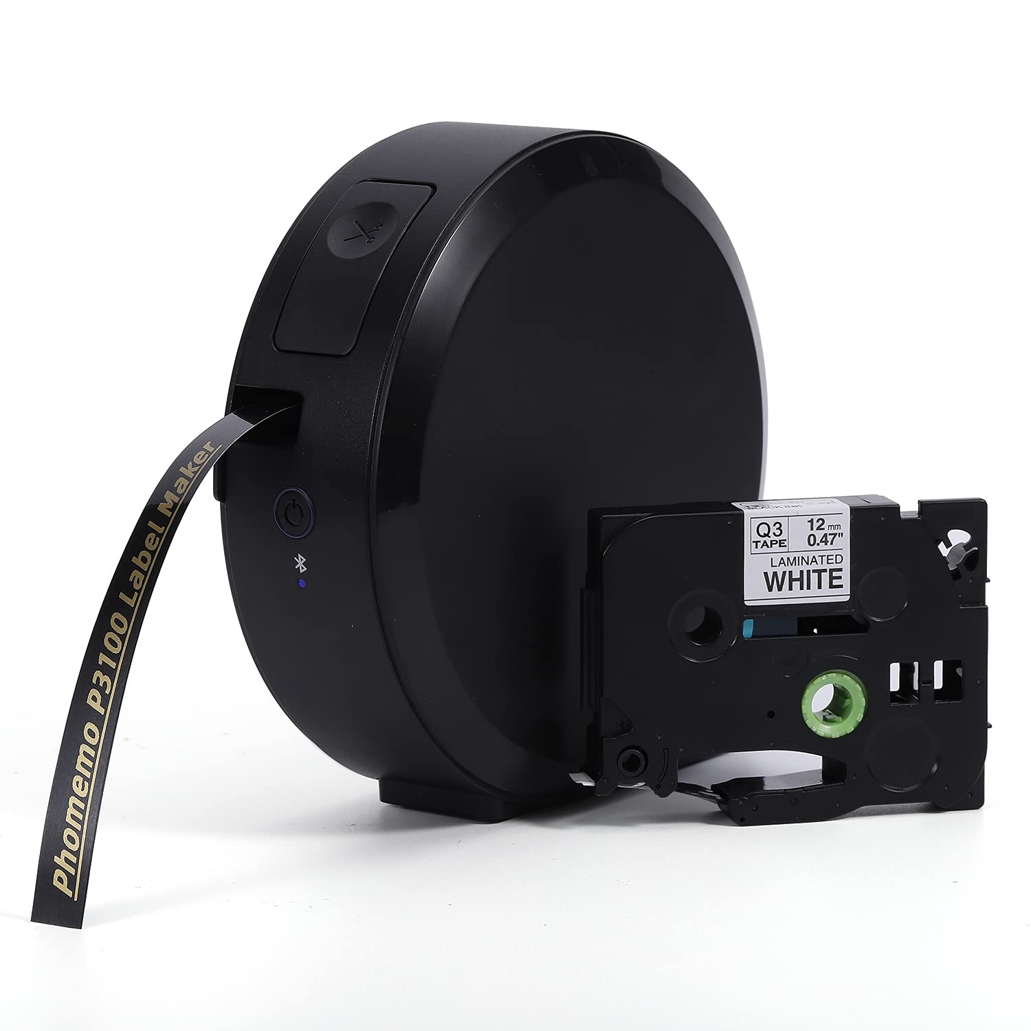 Memoqueen P3100 Bluetooth Label Maker - Rechargeable Laminated Label Printer with Tape, Portable Labeling Machine for Home Office Medical Chemistry Organization, Compatible with Android iOS (Black) - Perfect for Inventory, Pantry, File & Medical Equipment Labeling
